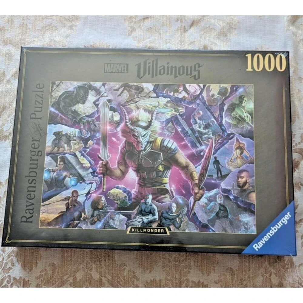 NEW SEALED Ravensburger Marvel Villainous: Killmonger 1000Pc Jigsaw Puzzle